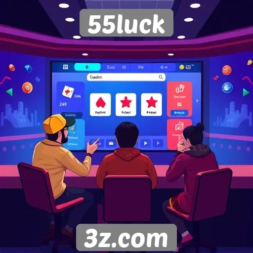 Experiência do usuário na navegação do 55luck